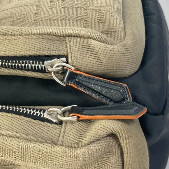 Auth FENDI 7VZ048 Backpack Zucca multi Bag Backpack Black/orange x khaki - Picture 12 of 16